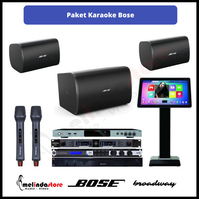 Paket Karaoke Speaker Bose DM6SE - Wall Subwoofer | Lengkap